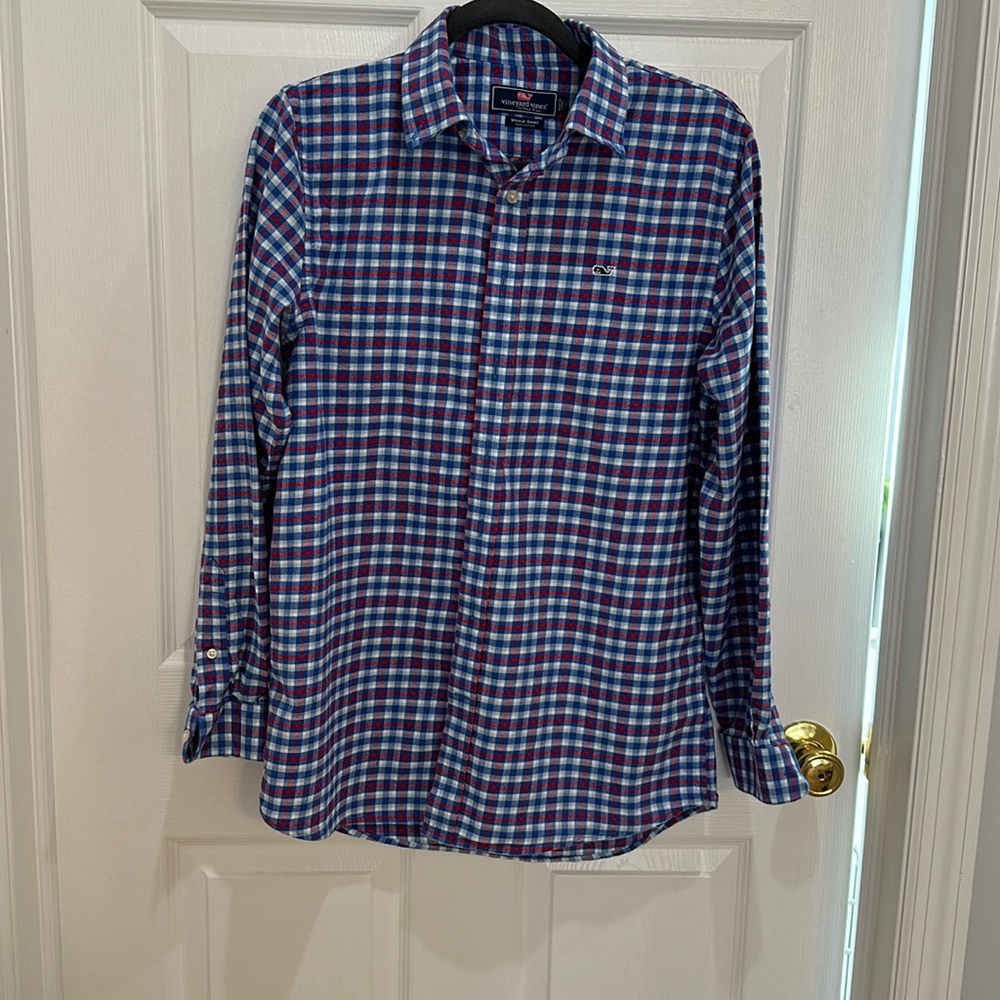 Vineyard vines boy’s flannel long sleeve shirt